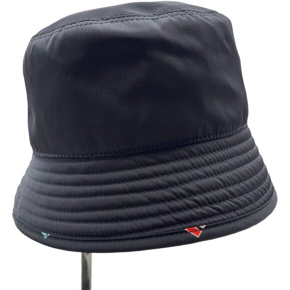 Authentic PRADA Bucket Hat Size:S IHC137 Black Nylon #36635444 - Picture 5 of 12
